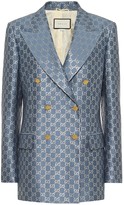 Thumbnail for your product : Gucci GG wool and silk lame blazer
