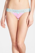 Thumbnail for your product : BP. Undercover Lace Waist Low Rise Thong (Juniors)