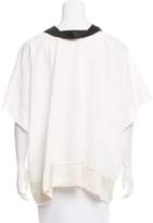 Thumbnail for your product : Lanvin Satin-Trimmed Oversize Top