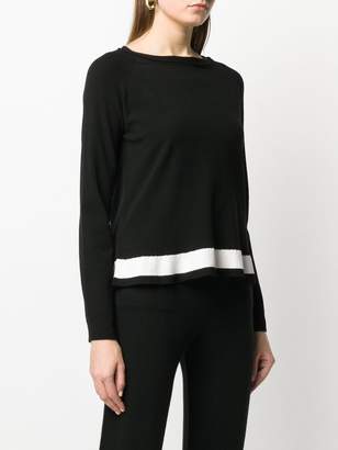 Twin-Set contrasting stripe relaxed-fit jumper