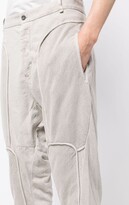 Thumbnail for your product : Masnada Panelled Drop-Crotch Cotton Trousers