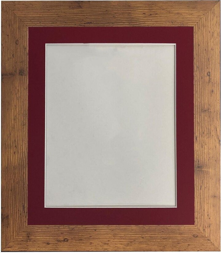 Frames & Mirrors 4U Metro Vintage Wood Frame with Red Mount A3 Image