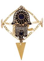 Thumbnail for your product : Vanessa Mooney Hand of Fatima Crystal Diamond Bracelet
