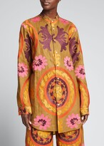 Thumbnail for your product : RIANNA + NINA Nicholas Embroidered Mandarin Longline Top