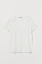 Thumbnail for your product : H&M Top with lace sleeves