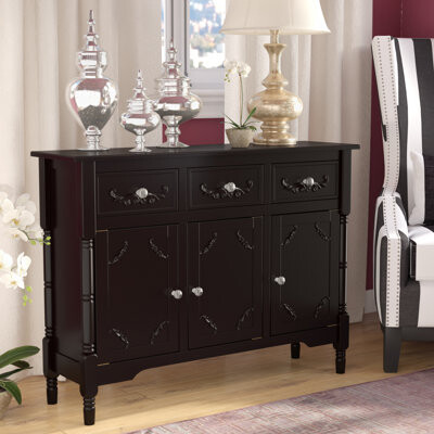 Astoria Grand Glen Arbor Wood Console Sideboard Table with Drawers and Storage