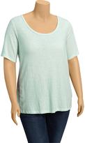 Thumbnail for your product : Old Navy Women's Plus Scoop-Neck Slub-Knit Tees