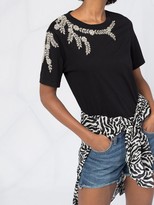 Thumbnail for your product : Sandro round neck rhinestone appliqué T-shirt