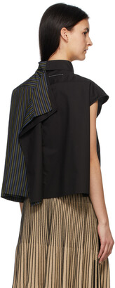MM6 MAISON MARGIELA Black Paneled Stripe Shirt