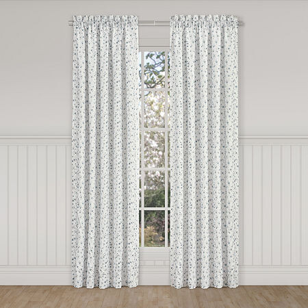 Queen Street Bungalow Spa Rod Pocket Energy Saving Light-Filtering Set of 2 Curtain Panel