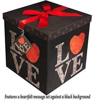 Gift Box 12"X12"X12" - Amrita Love Collection - Easy to Assemble & Reusable - No Glue Required - Ribbon