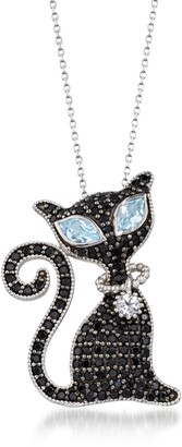 Ruby Gloom Doom Kitty Style Black Cat Enamel Charm Pendant Necklace 18" # 184