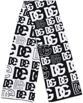 Thumbnail for your product : Dolce & Gabbana Children Logo-Print Virgin Wool Scarf