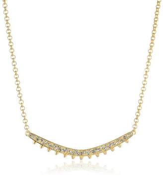 Sam Edelman Pave Curved Gold Pendant Necklace, 16"