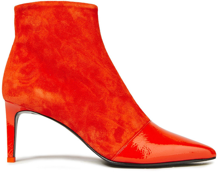 orange ankle boots uk