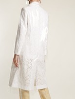 Thumbnail for your product : Calvin Klein Coated-overlay Broderie-anglaise Coat - White