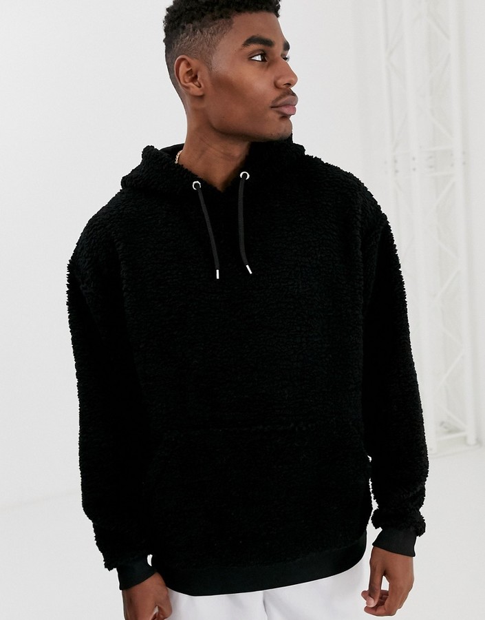 borg hoodie mens black