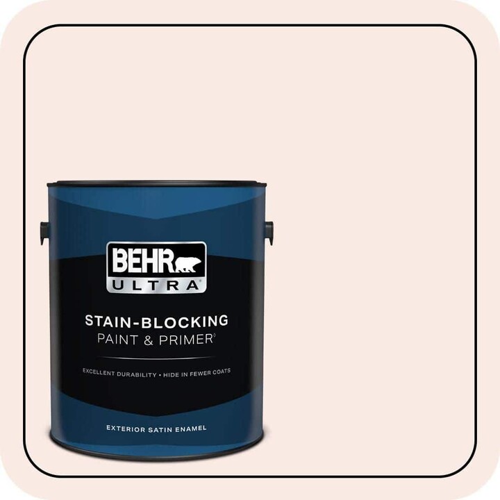 BEHR ULTRA 1 gal. #190E-1 Light Rosebeige Satin Enamel Exterior Paint & Primer