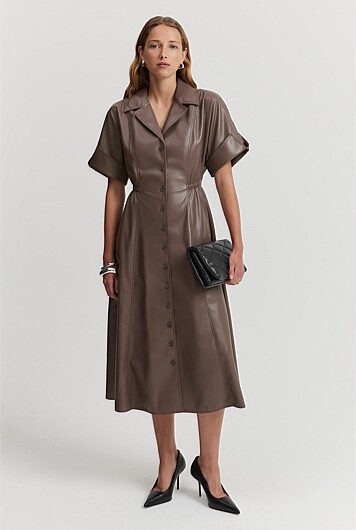 Country Road Cuff Detail Shirt Dress Truffle ShopStyle