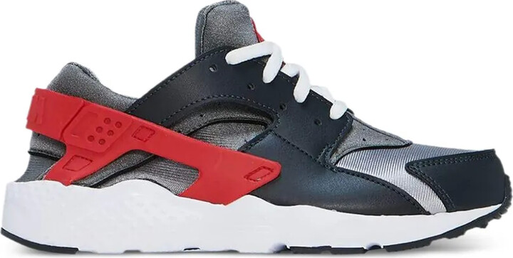 Nike Kids Huarache Run "Dark Smoke Grey/University Red" sneakers