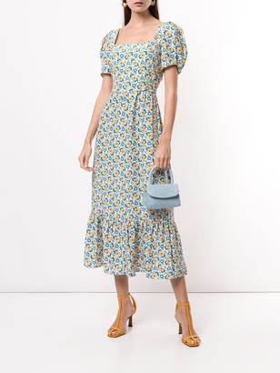 HVN Fromer floral-print dress