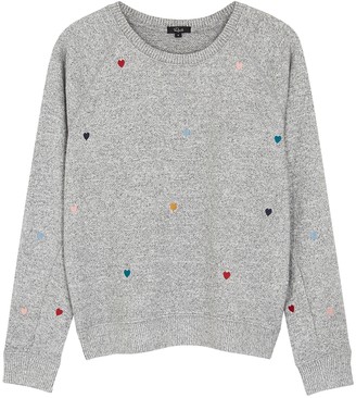 Rails Mika Grey Embroidered Jersey Sweatshirt