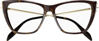 Alexander McQueen Sunglasses Cat-Eye Frame Glasses