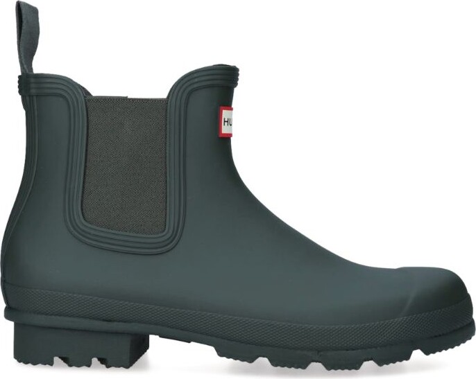 olive green hunter chelsea boots