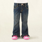 Thumbnail for your product : Children's Place Ruffle flare jeans - true indigo