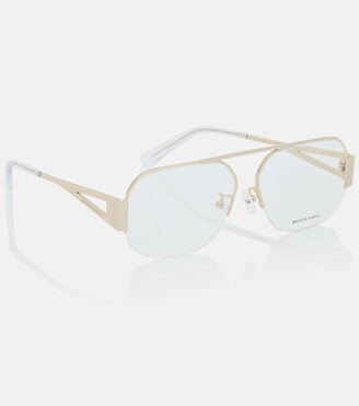Bottega Veneta Square aviator glasses