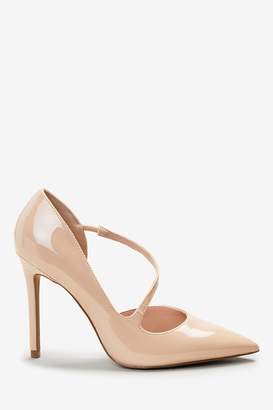 Next Womens Nude Two Part Point Court Shoes - Nude