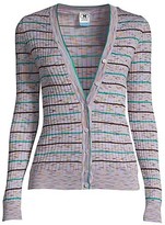 Thumbnail for your product : M Missoni Heathered Stripe Cardigan