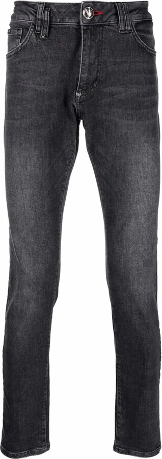 Philipp Plein Low-Rise Slim-Cut Jeans