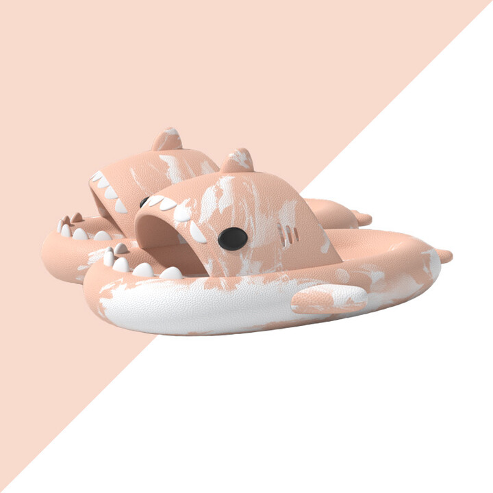 Evshine Cute Women & apos;s Sandals Trendy Sandals Fashion Shark Slippers Outdoor Soft Beach Slippers EVA Thick Sole Cloud Slippers