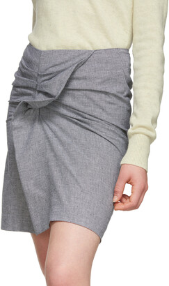 Etoile Isabel Marant Black & White Linen Ines Skirt