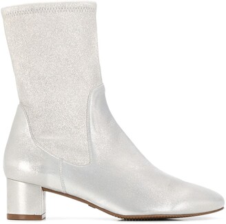 stuart weitzman silver boots