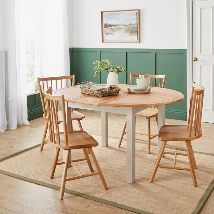 Dunelm Clifford Extending Round to Oval Dining Table Grey ShopStyle