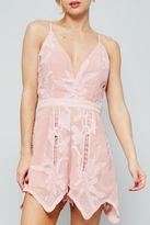 Thumbnail for your product : Dolores Promesas Hell Pink Lace Romper