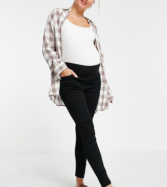 Don't Think Twice DTT Maternity Ellie under the bump skinny jeans in black