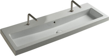Ceramica Tecla by Nameeks 40 Ceramic Square Drop-In Bathroom Sink with Overflow
