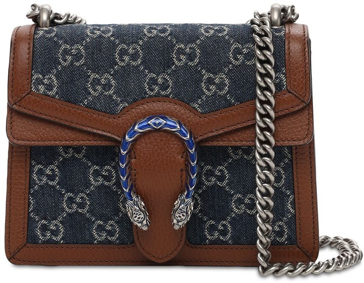 Gucci Horsebit 1955 denim wallet - ShopStyle