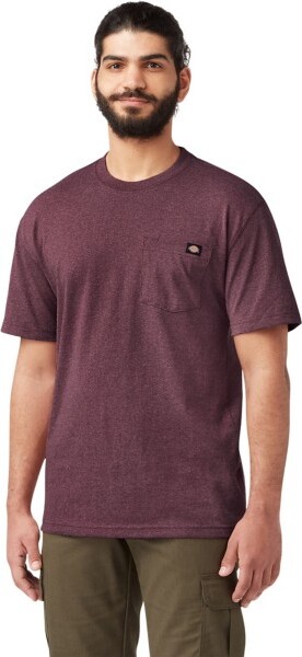 Men's Dickies Heavyweight Pocket T-Shirt 3XLarge Tall Burgundy Heather