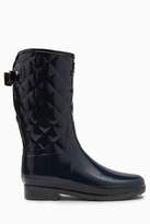 Thumbnail for your product : Next Womens Hunter Original Navy Gloss Refined Quilted Short Welly
