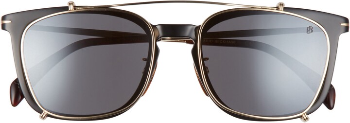 David Beckham Eyewear Eyewear by David Beckham 53mm Rectangular Clip-On  Sunglasses - ShopStyle