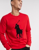 Thumbnail for your product : Polo Ralph Lauren sweatshirt in red with large chest pony logo