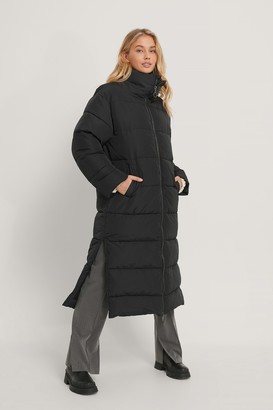 ladies long puffa coat