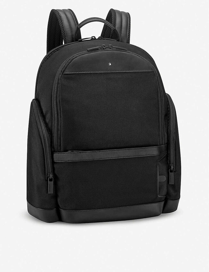 Montblanc Nightflight canvas and leather backpack - ShopStyle