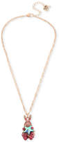 Thumbnail for your product : Betsey Johnson Two-Tone Pink Pavé & Imitation Pearl Bunny Pendant Necklace