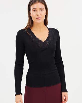 Wendy Silk Seamless Lace Top