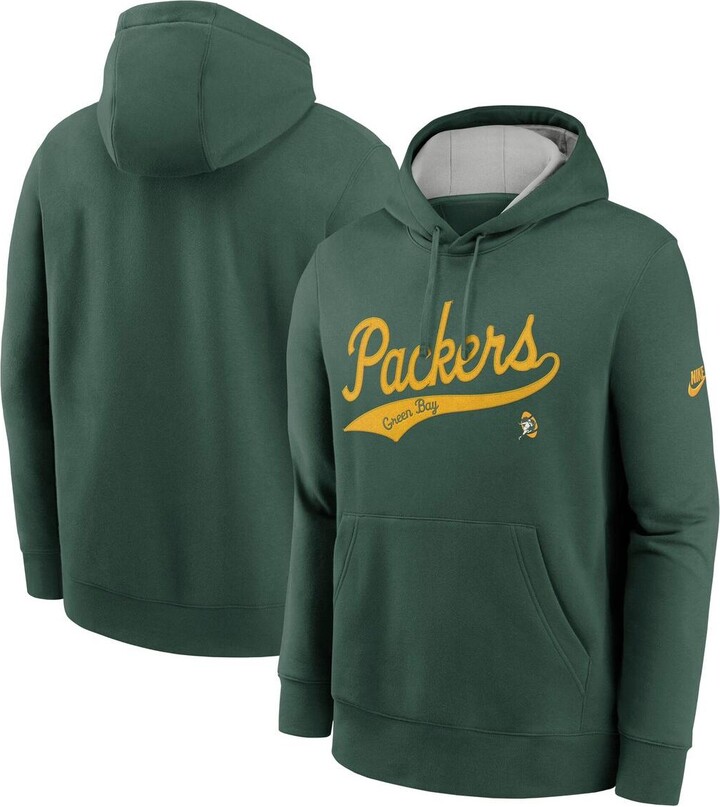 Nike Men's Green Green Bay Packers Rewind Club Logo Pullover Hoodie